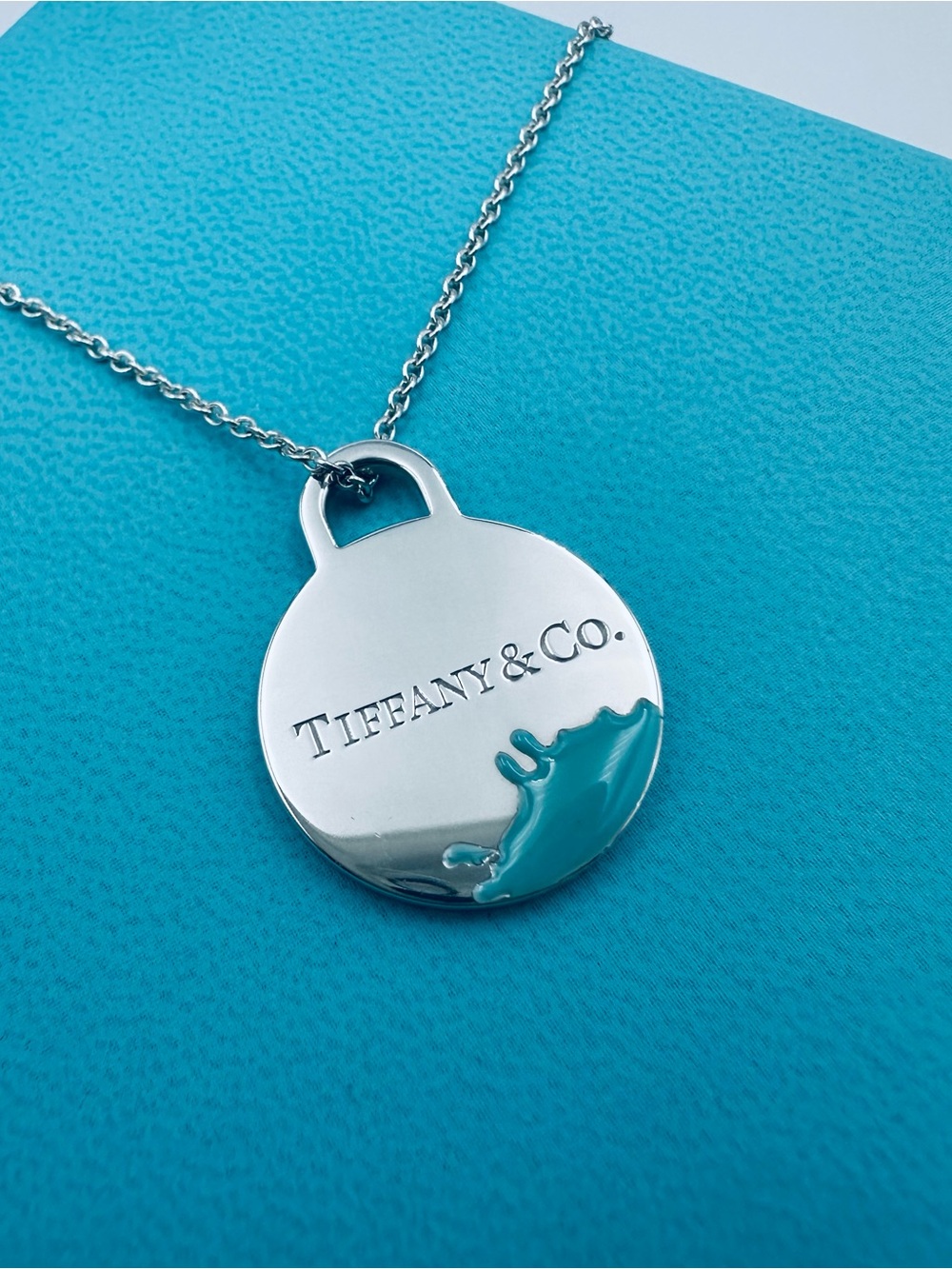 14 of 180 Tiffany & Co Whitney Biennial Blue Enamel Splash Necklace 18” Packagin
